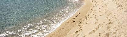 Footprints along the beach